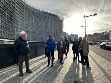 Auf dem Weg zum Besucherzentrum der EU-Kommission